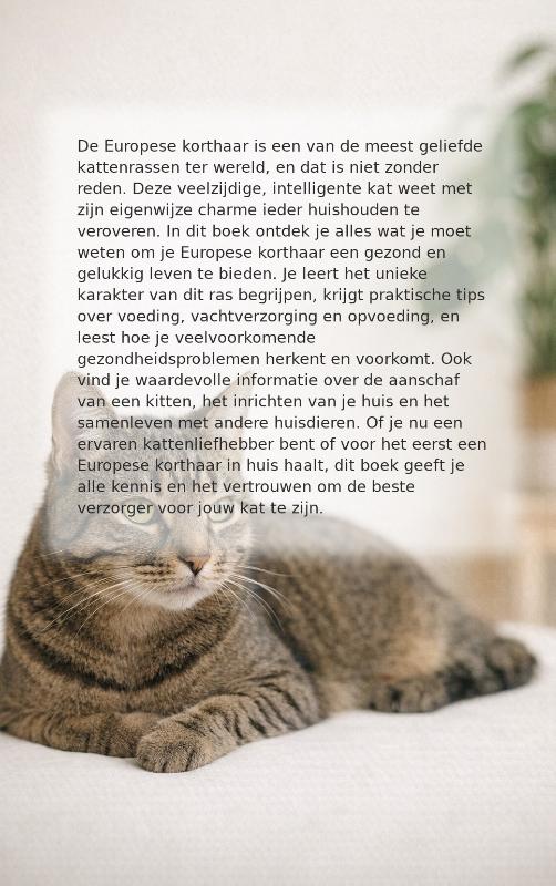 Achterkant van Alles over de europese korthaar