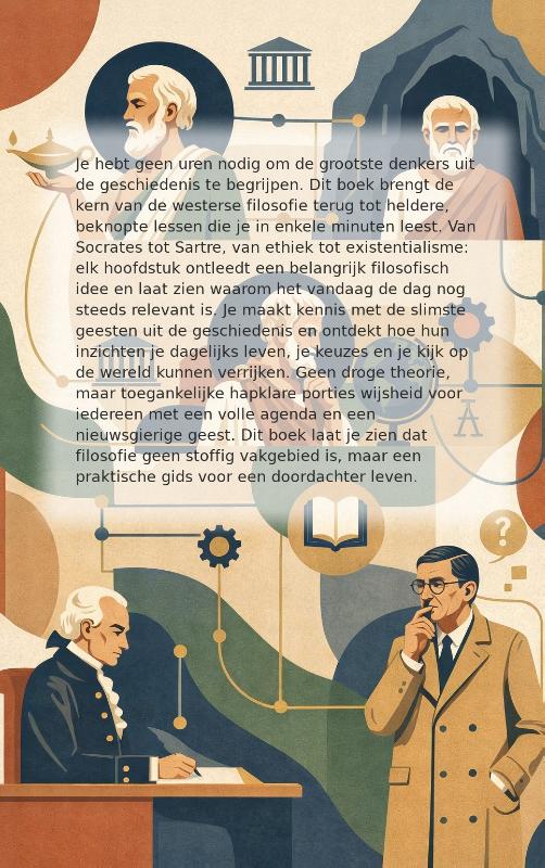 Achterkant van Filosofie voor drukke mensen