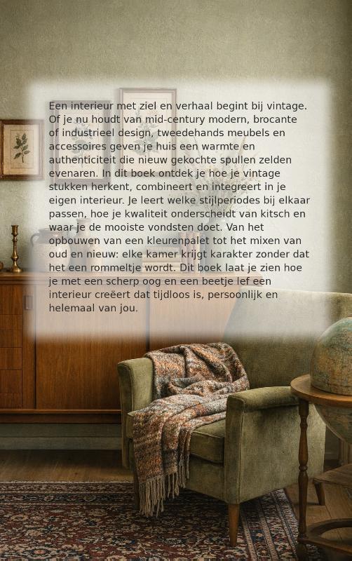 Achterkant van Inrichten met vintage