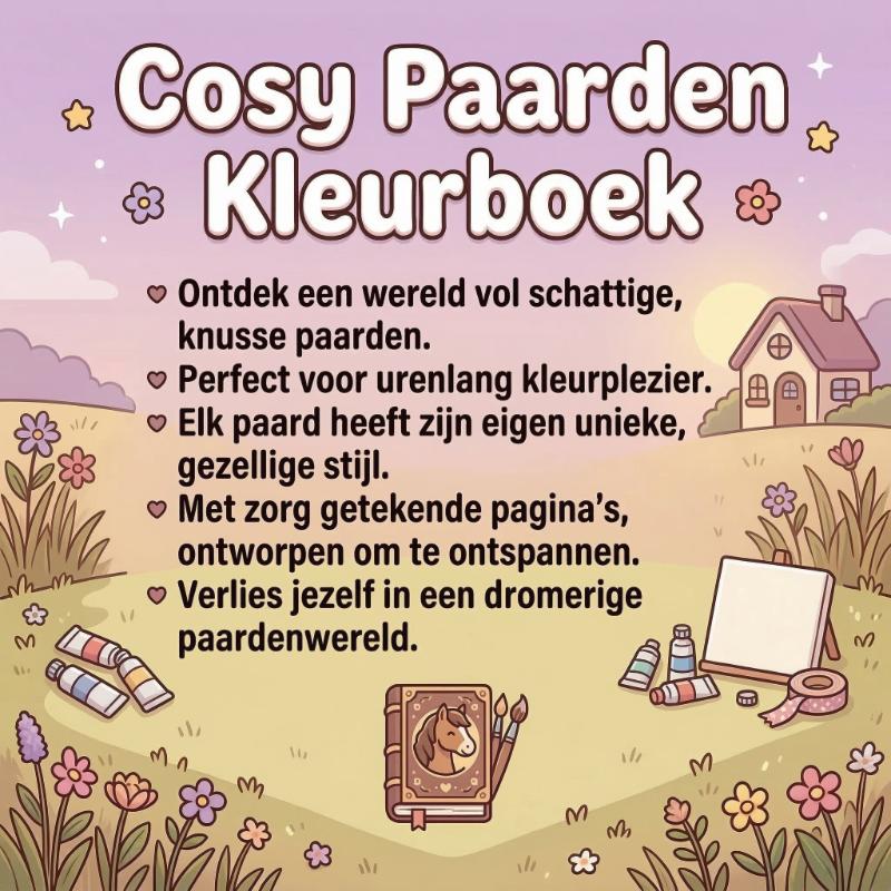 Achterkant van Cozy Paarden Kleurboek