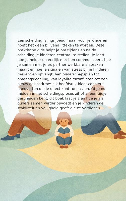 Achterkant van Scheiden met kinderen in het middelpunt