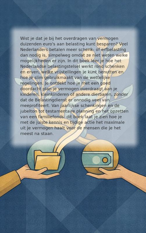 Achterkant van Slim schenken en erven