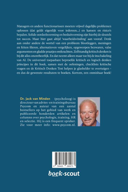 Achterkant van Kritisch denken voor probleemoplossers