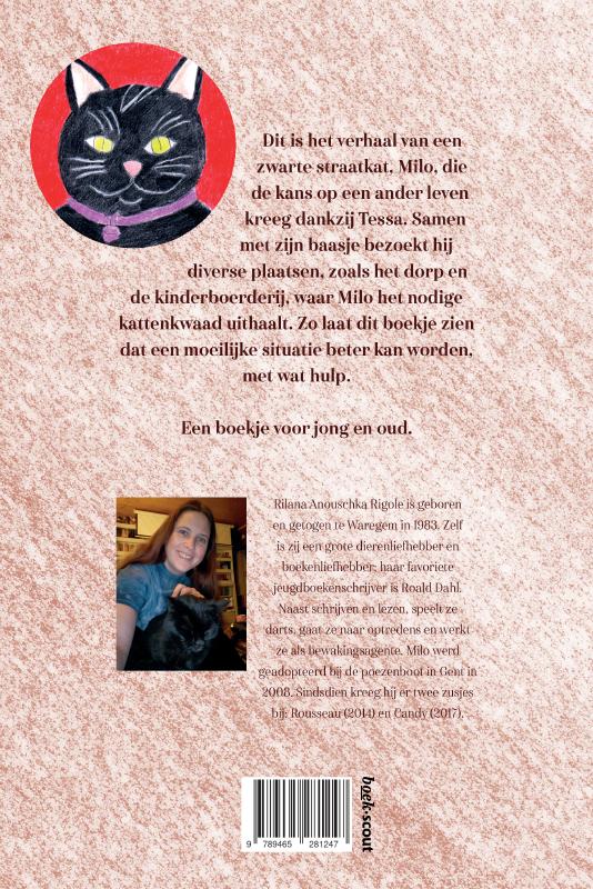 Achterkant van Milo, de huispanter