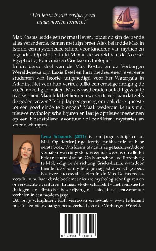 Achterkant van Max Kostas en de Verborgen Wereld