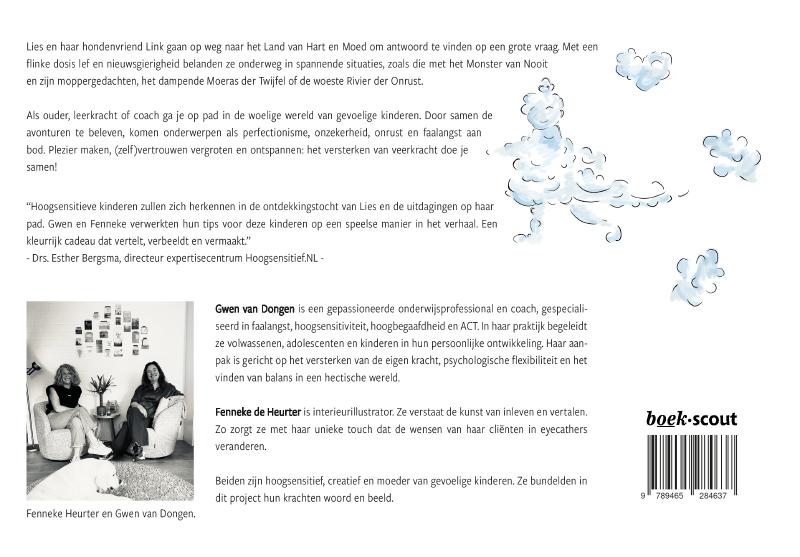 Achterkant van Op weg naar het land van Hart en Moed