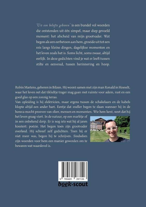 Achterkant van Uit een belofte geboren