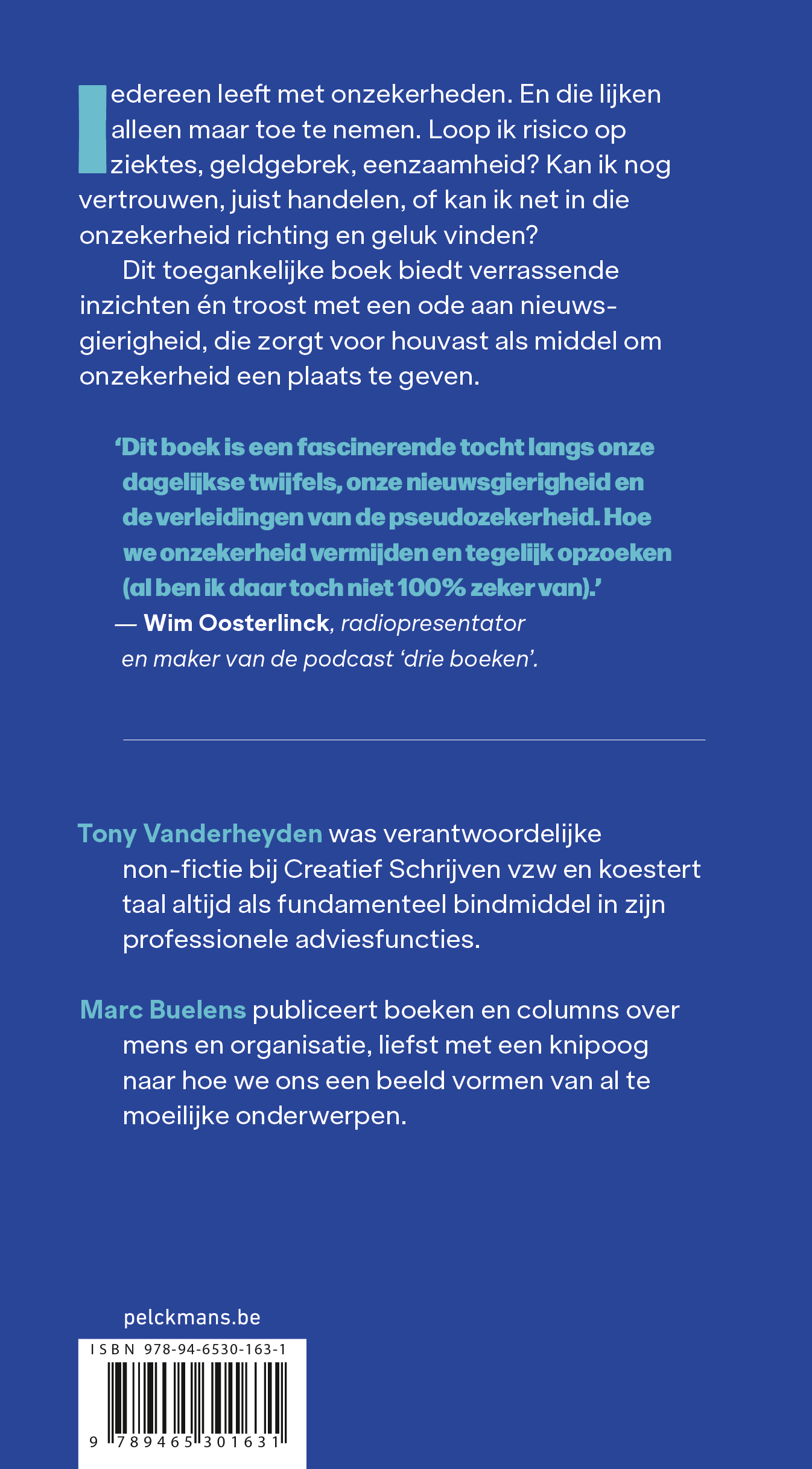 Achterkant van Nooit meer zeker?