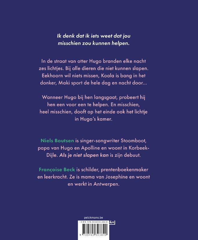 Achterkant van Als je niet slapen kan