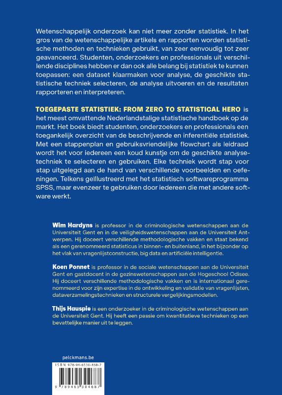 Achterkant van Toegepaste statistiek