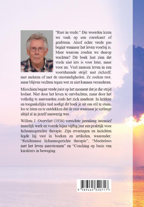 Achterkant van Rusten in vrede