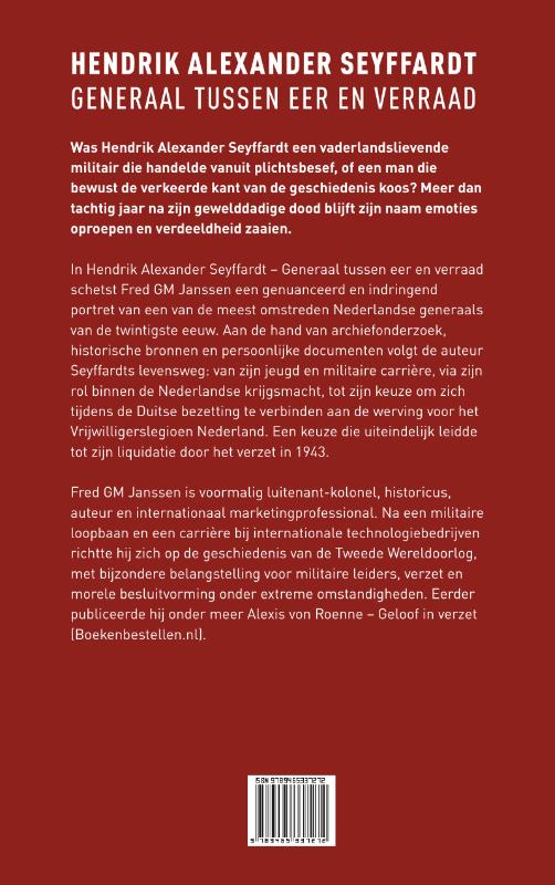 Achterkant van Hendrik Alexander Seyffardt