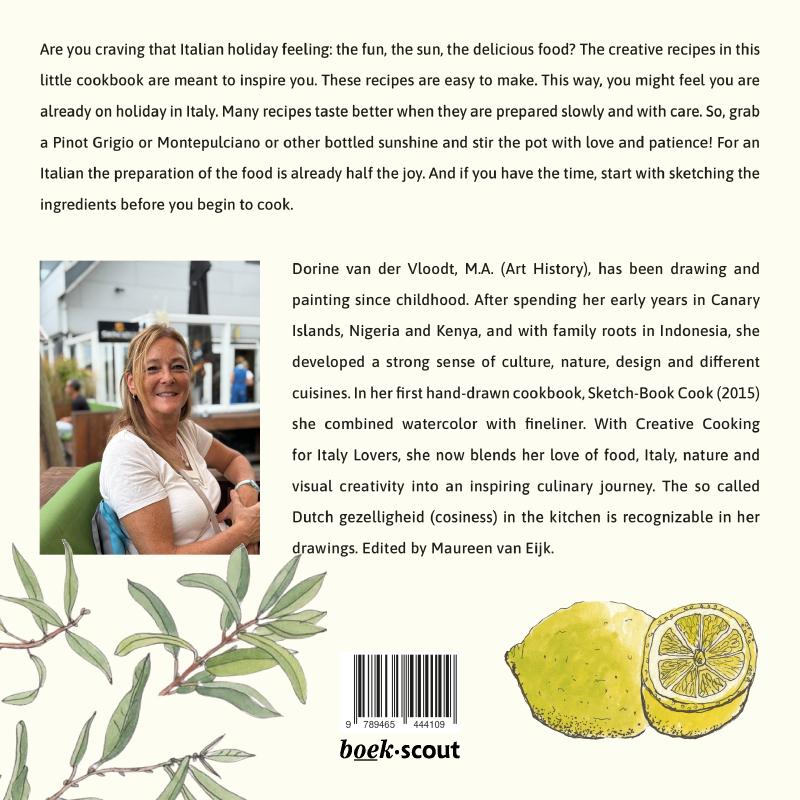 Achterkant van Creative Cooking for Italy Lovers