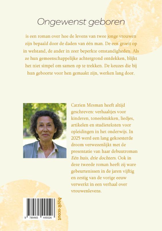 Achterkant van Ongewenst geboren