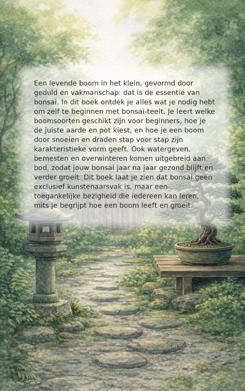 Achterkant van Starten met bonsai-teelt