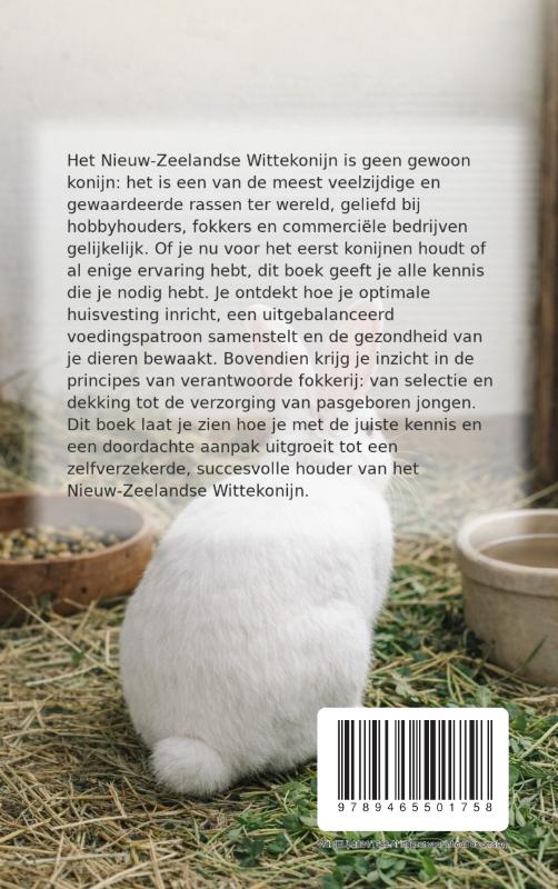 Achterkant van Alles over het Nieuw-Zeelandse Wittekonijn