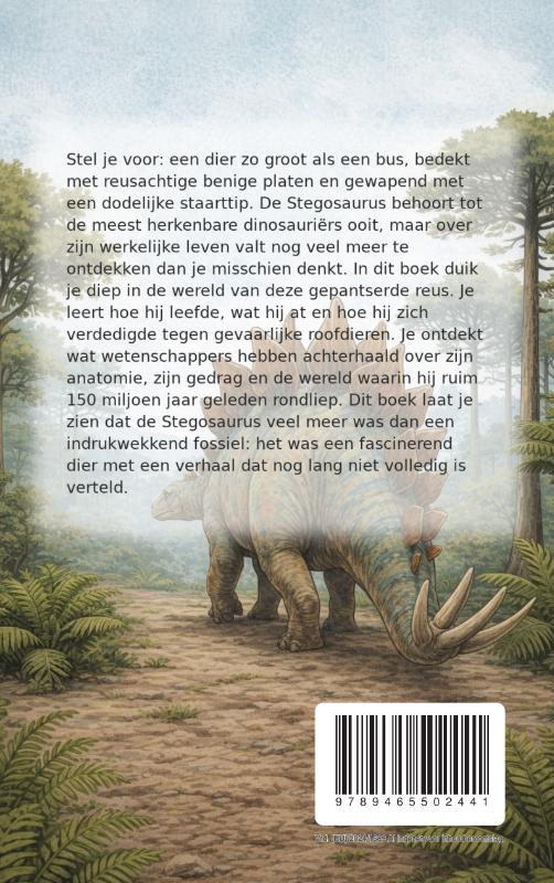 Achterkant van Alles over de Stegosaurus
