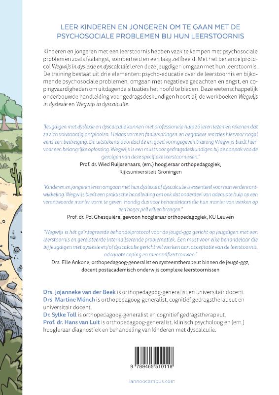 Achterkant van Wegwijs in dyslexie en dyscalculie : handleiding