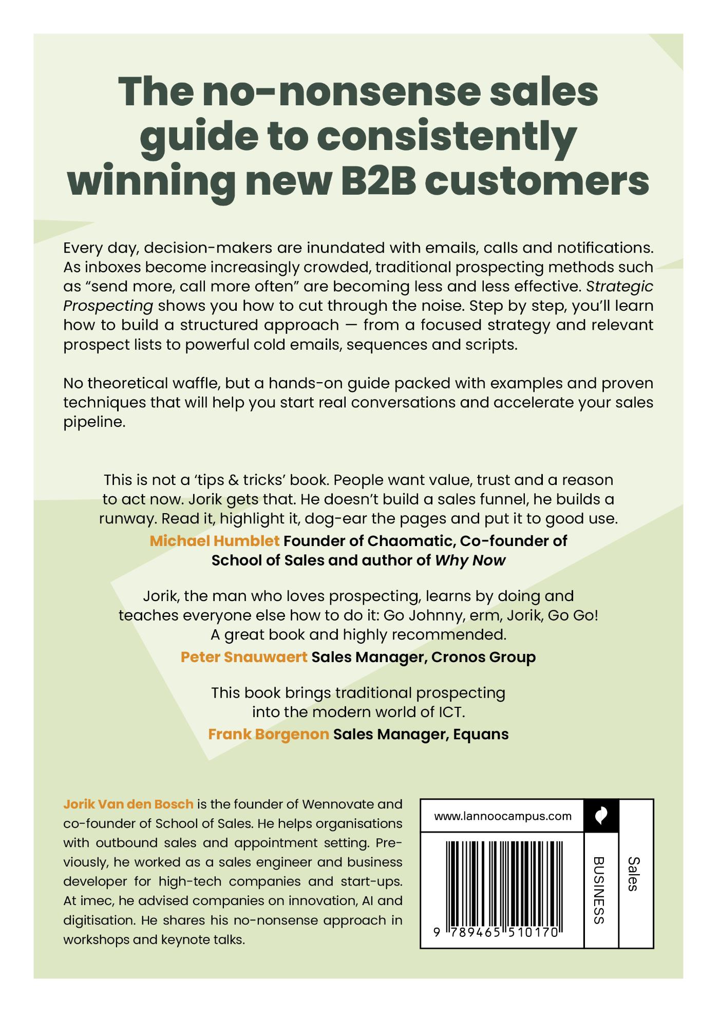 Achterkant van Strategic Prospecting