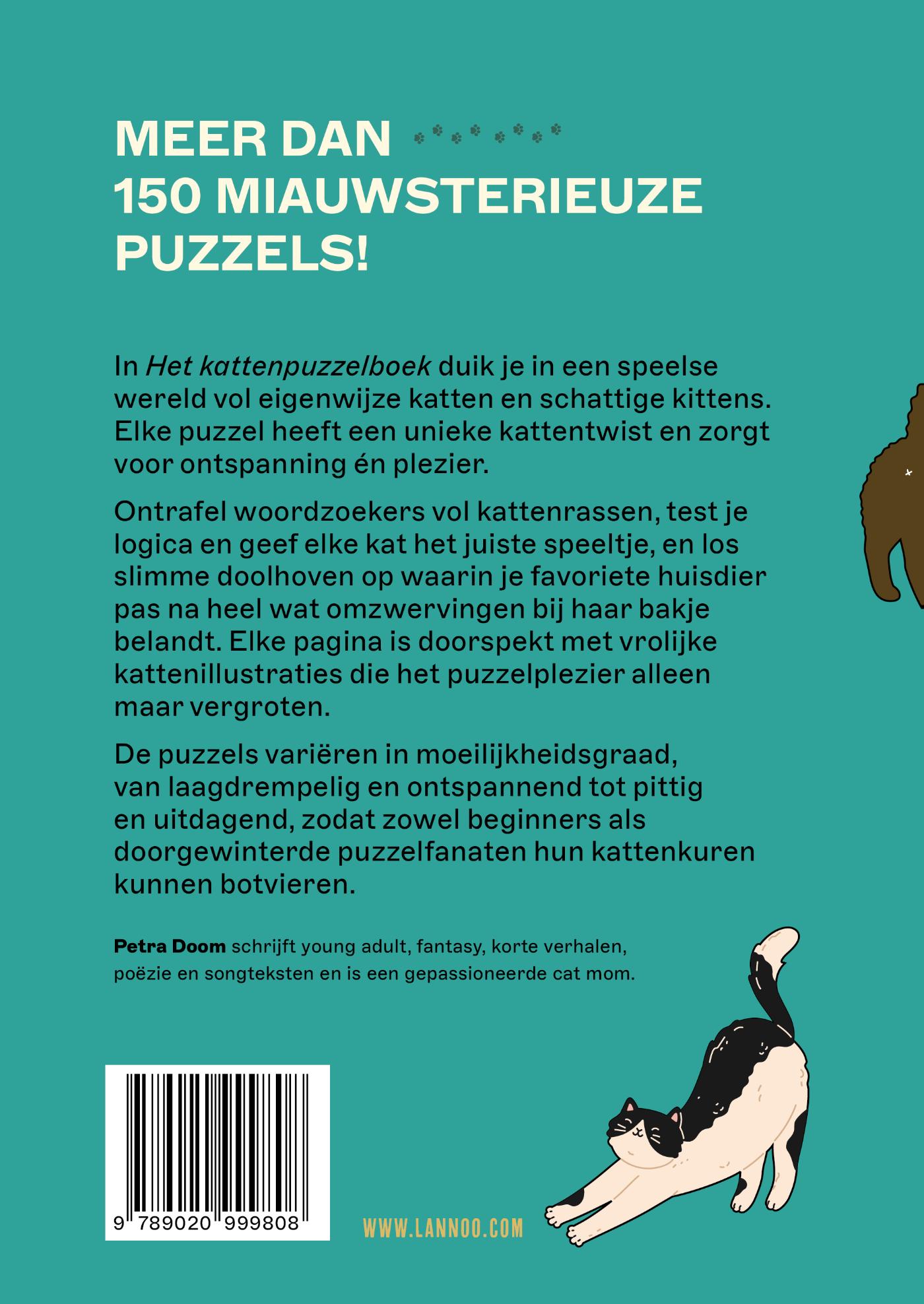 Achterkant van Het kattenpuzzelboek