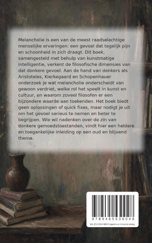 Achterkant van De filosofie van de melancholie