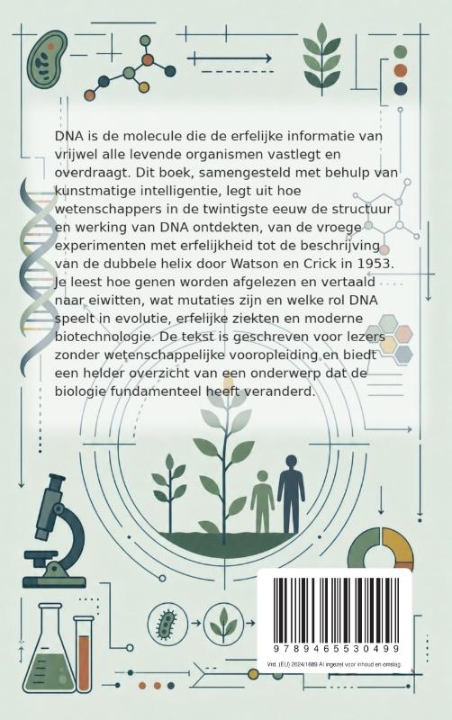 Achterkant van De ontdekking van DNA en wat het betekent