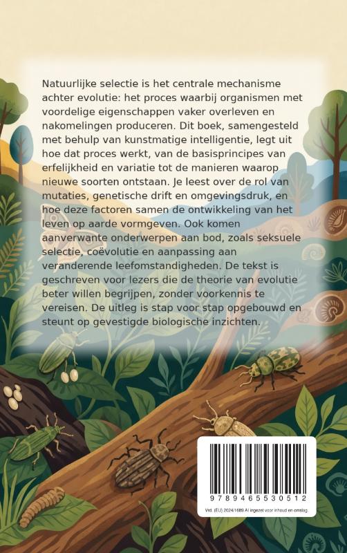 Achterkant van Hoe natuurlijke selectie werkt
