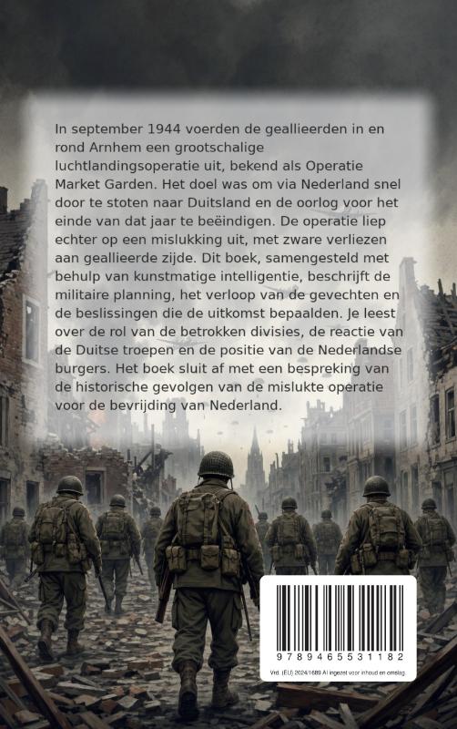 Achterkant van De Slag om Arnhem in 1944