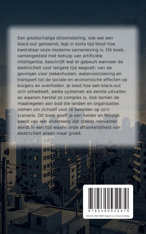 Achterkant van Wat er gebeurt als de stroom uitvalt
