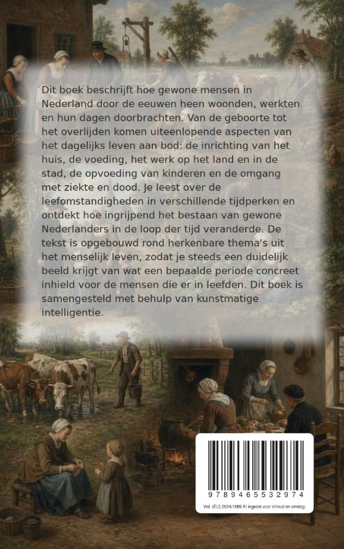 Achterkant van Het dagelijks leven vroeger in Nederland