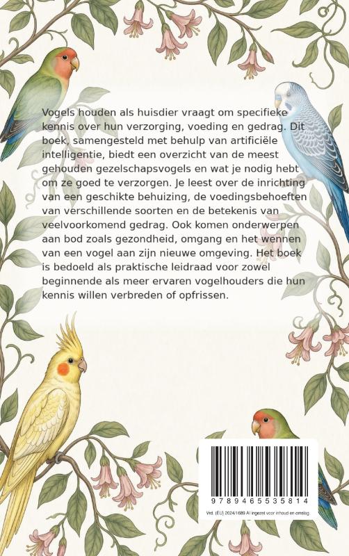 Achterkant van Vogels als huisdier houden