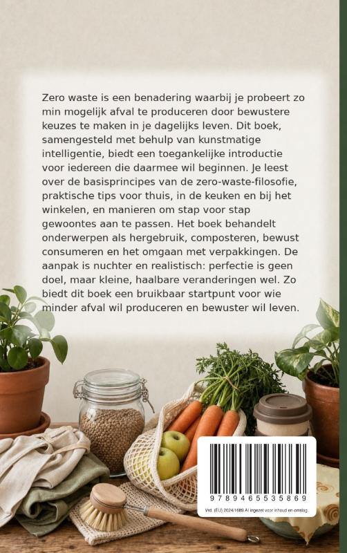 Achterkant van Zero waste voor beginners