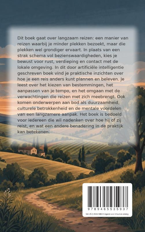 Achterkant van Langzaam reizen en echt ervaren