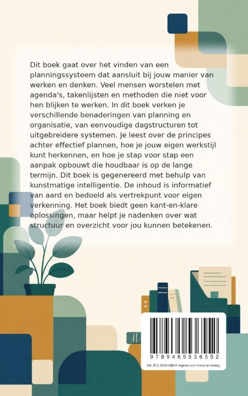 Achterkant van Een planningssysteem dat bij je past