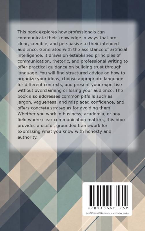 Achterkant van Conveying Your Expertise with Credibility