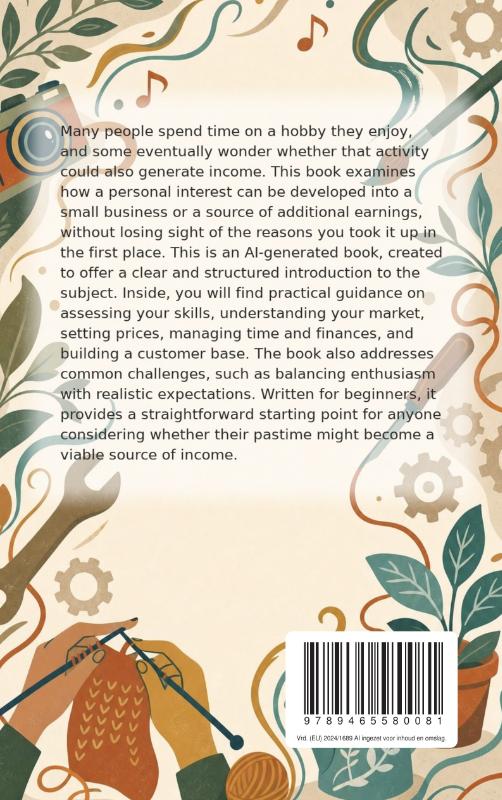 Achterkant van Making Money from Your Hobby