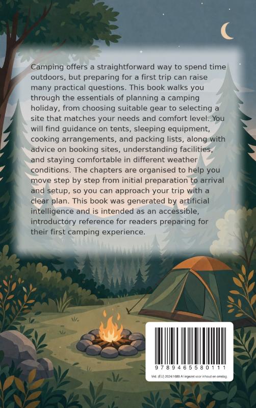 Achterkant van Planning Your First Camping Holiday
