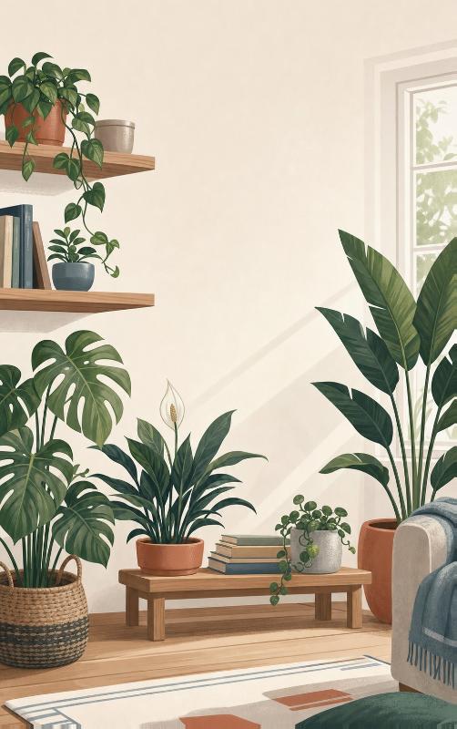Achterkant van Indoor Plants for Atmosphere and Health