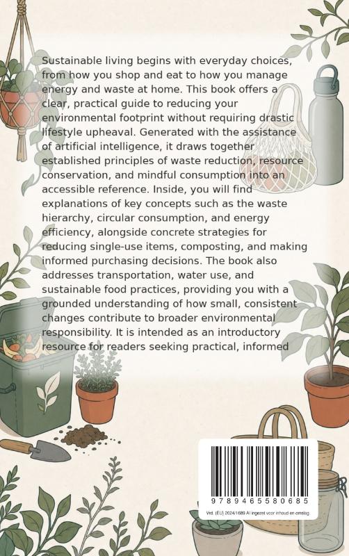 Achterkant van Sustainable Living