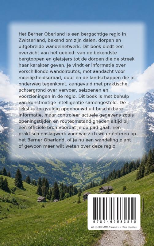 Achterkant van Alles over het Berner Oberland