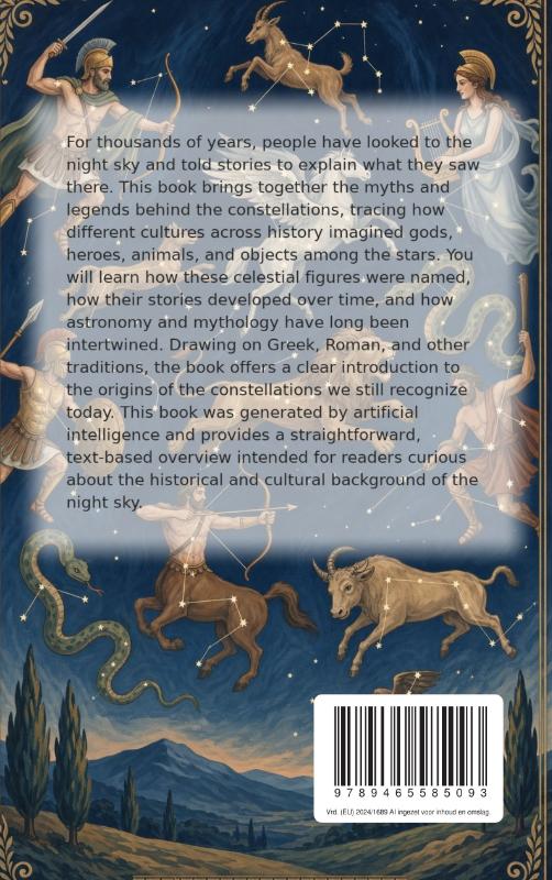 Achterkant van The Stories Behind the Constellations