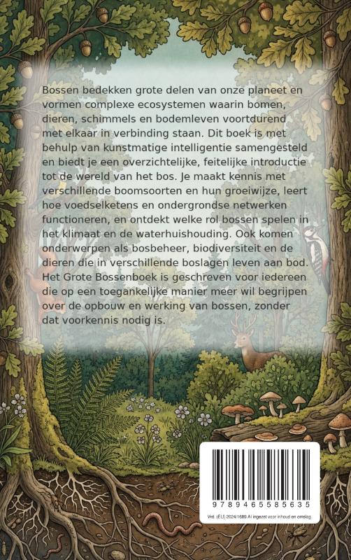 Achterkant van Het Grote Bossenboek
