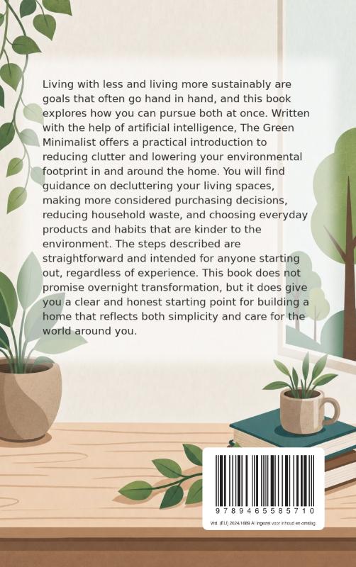 Achterkant van The Green Minimalist: Your Path to a Sustainable Home
