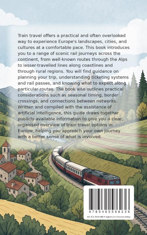 Achterkant van Discovering Europe by Train