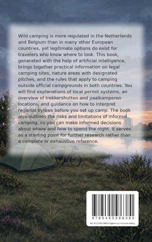 Achterkant van Wild Camping in the Netherlands and Belgium