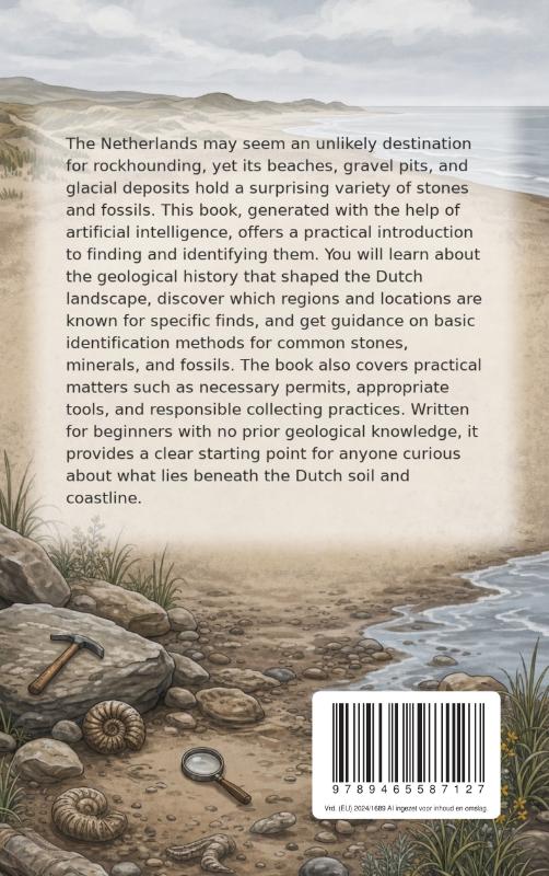 Achterkant van Searching for Stones and Fossils in the Netherlands