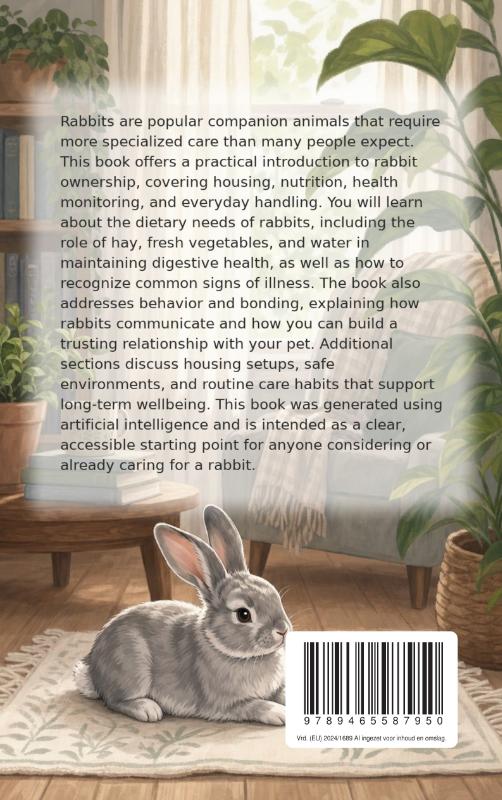 Achterkant van Caring for Rabbits