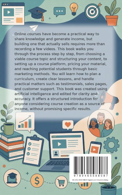 Achterkant van Creating and Selling Online Courses