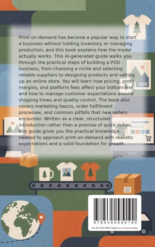 Achterkant van Winning with Print-on-Demand Products