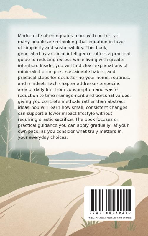 Achterkant van Less Is More: Living with Impact, Without Waste